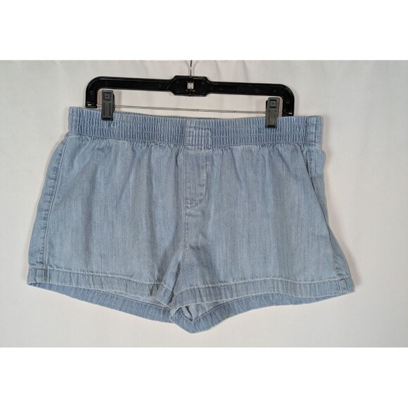 Old Navy Shorts L Women's Blue Light Wash Pull On Drapey Fit Stretch Casual - Picture 1 of 4